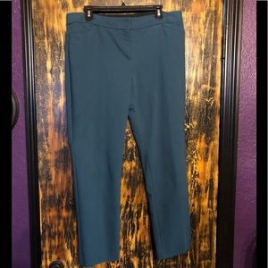 Loft Bluish Green Ankle Length Slim Leg Trousers